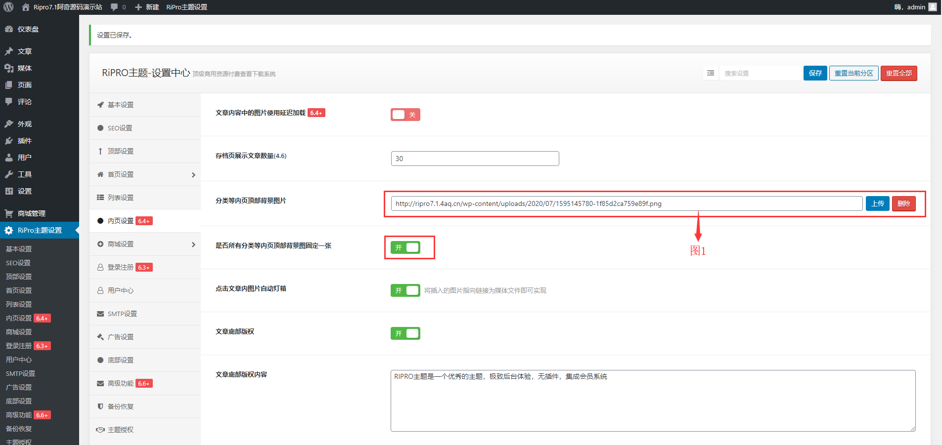 RiPro子主题-站壳网【极致主题jizhi-chlid4.0】设置截图插图3