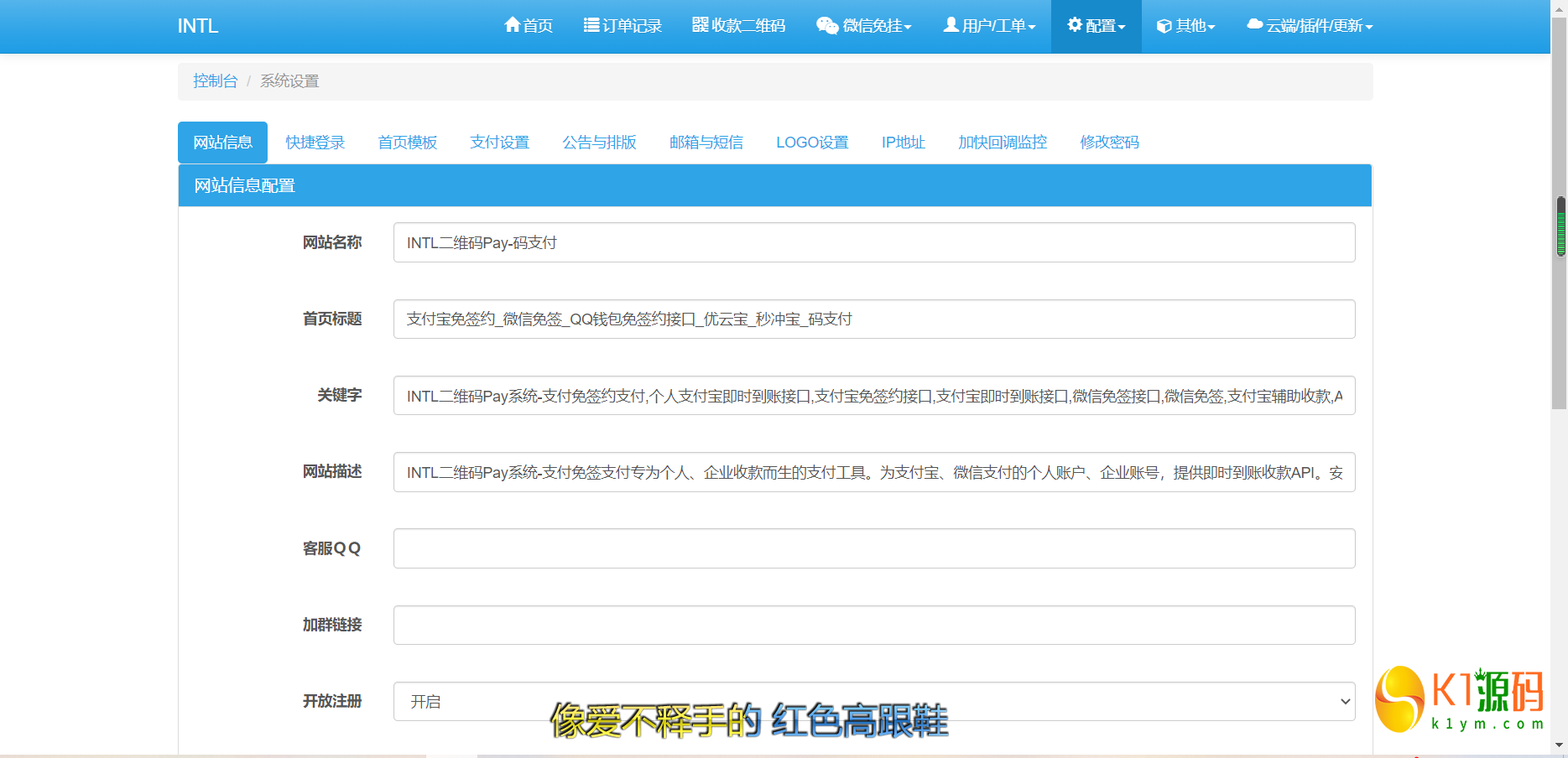 INTL码支付系统-个人支付免签约支付,个人支付宝即时到账接口插图