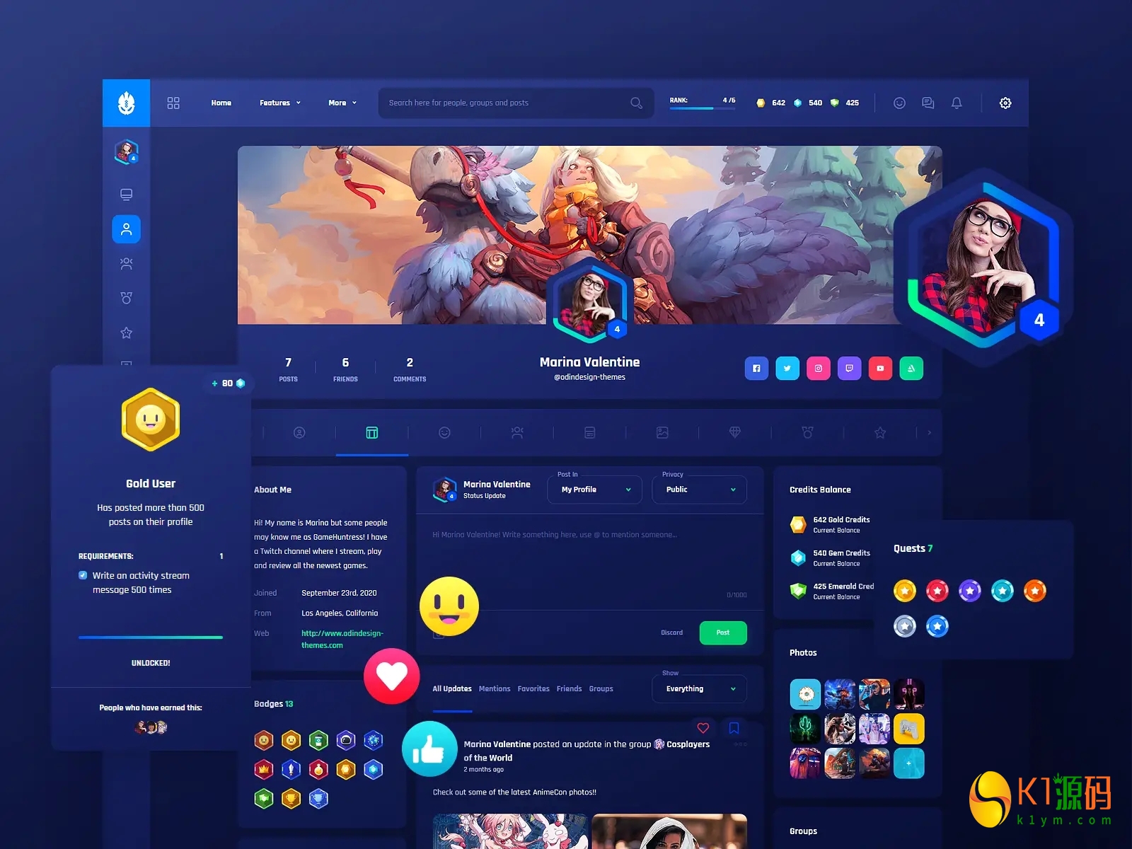 高颜值Vikinger仿推特中文汉化版主题模板源码下载插图