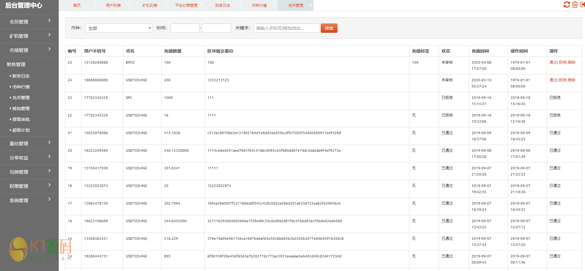 区块链矿机交易系统 挖矿系统 虚拟币交易源码插图13