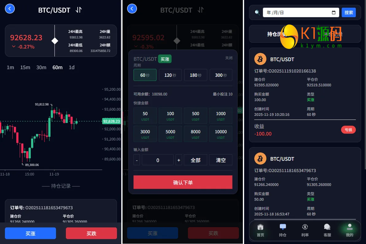 VUE+FastAdmin新版海外微盘系统多语言微交易/虚拟币秒合约/时间盘源码插图1