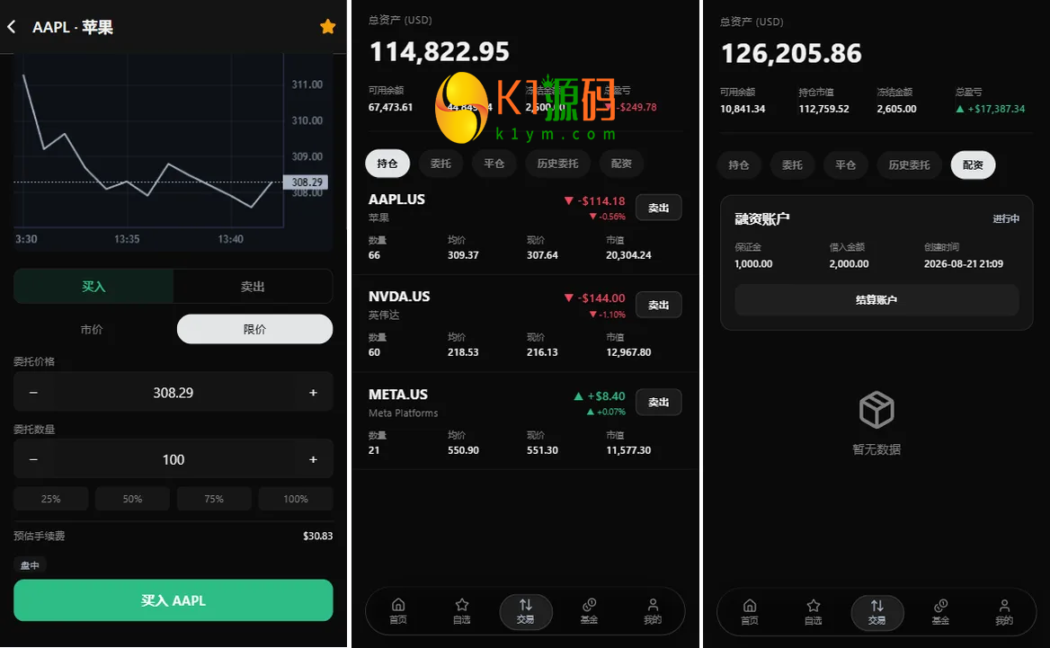 VUE+JAVA海外股票交易系统源码美股交易IPO大宗KYC分销插图2