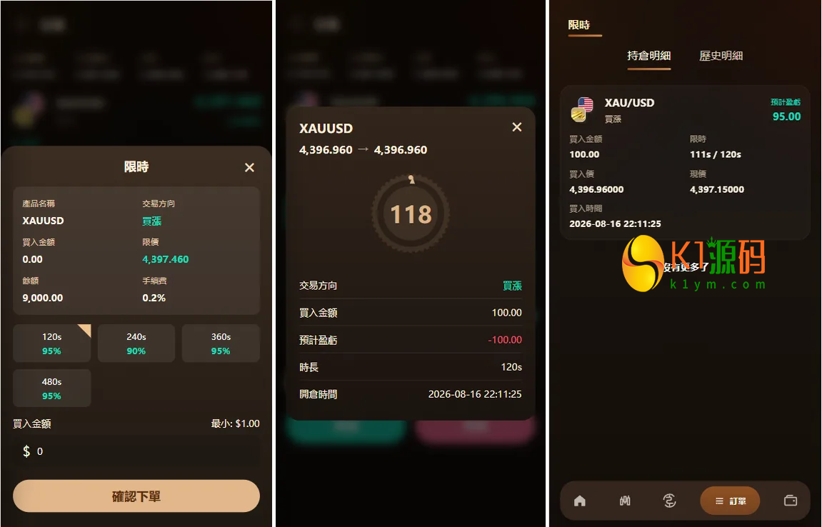 VUE+JAVA海外综合秒合约交易所源码美股外汇理财贷款K线控制插图2