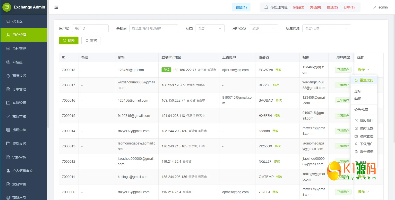 VUE+JAVA海外综合秒合约交易所源码美股外汇理财贷款K线控制插图6