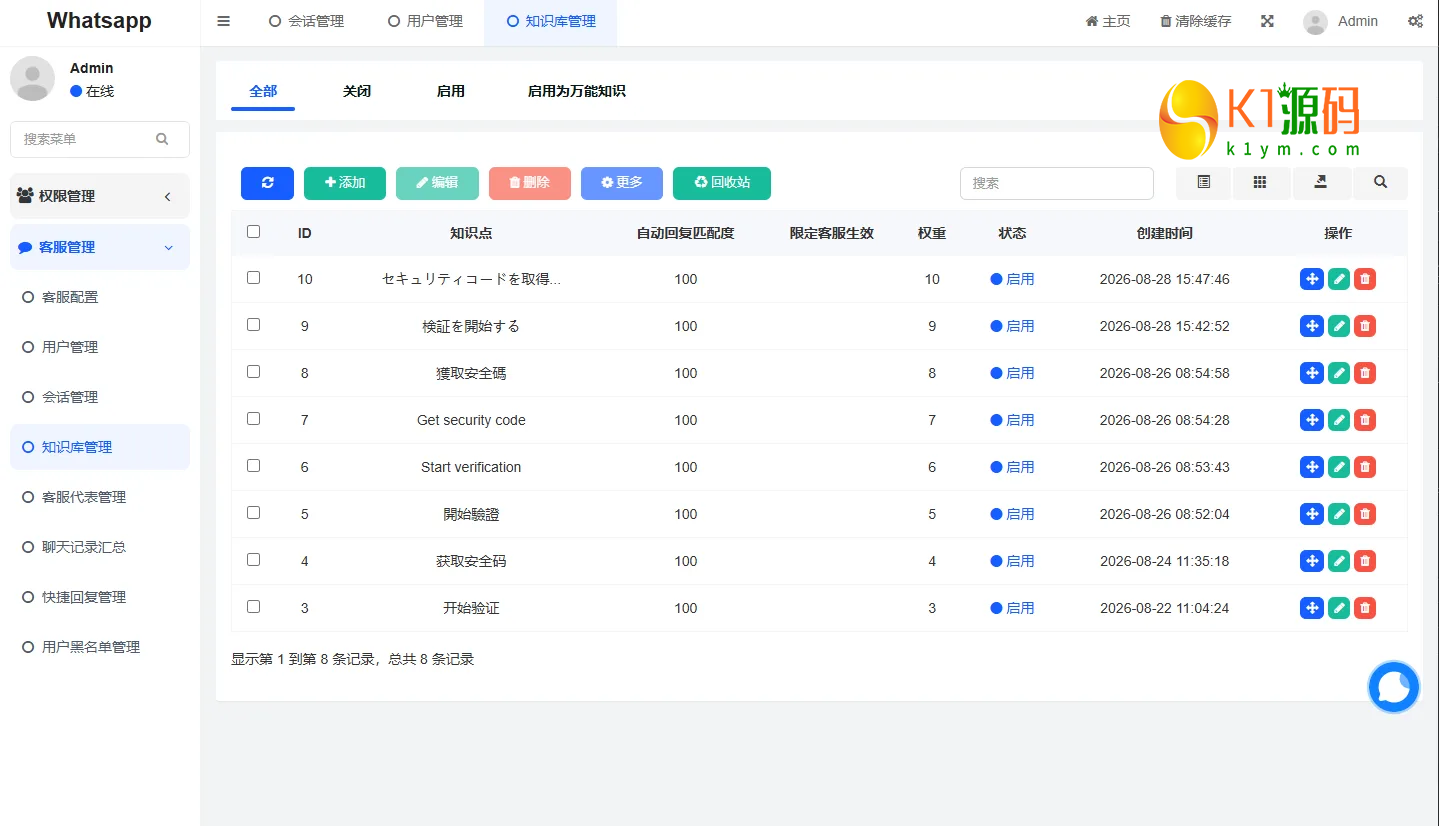 多语言WhatsApp盗号系统源码/前端uniapp后端PHP/客服自动分配/手动上号插图6
